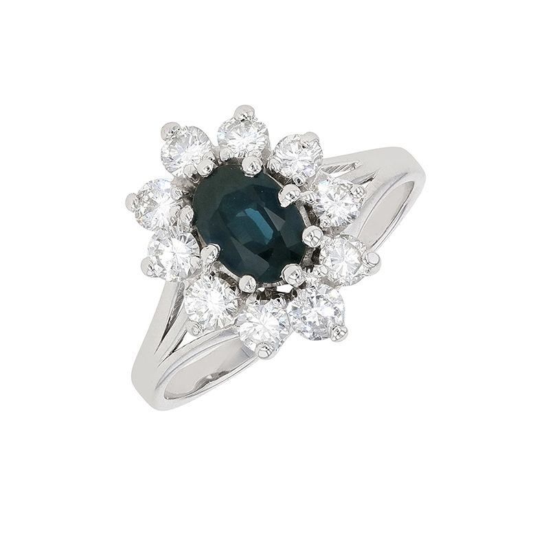 1.18-carat sapphire daisy...