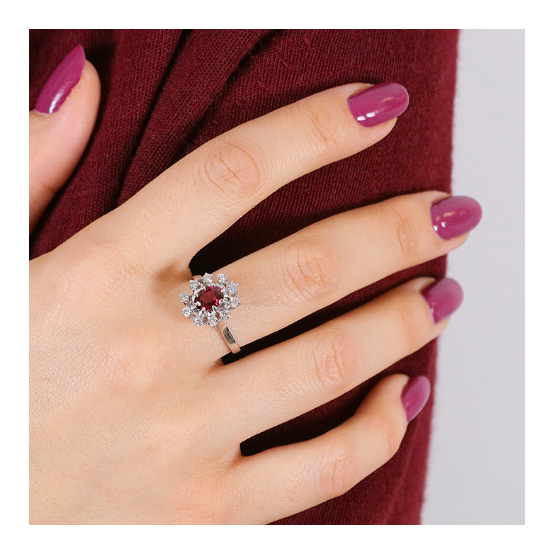 1.21-carat garnet and...