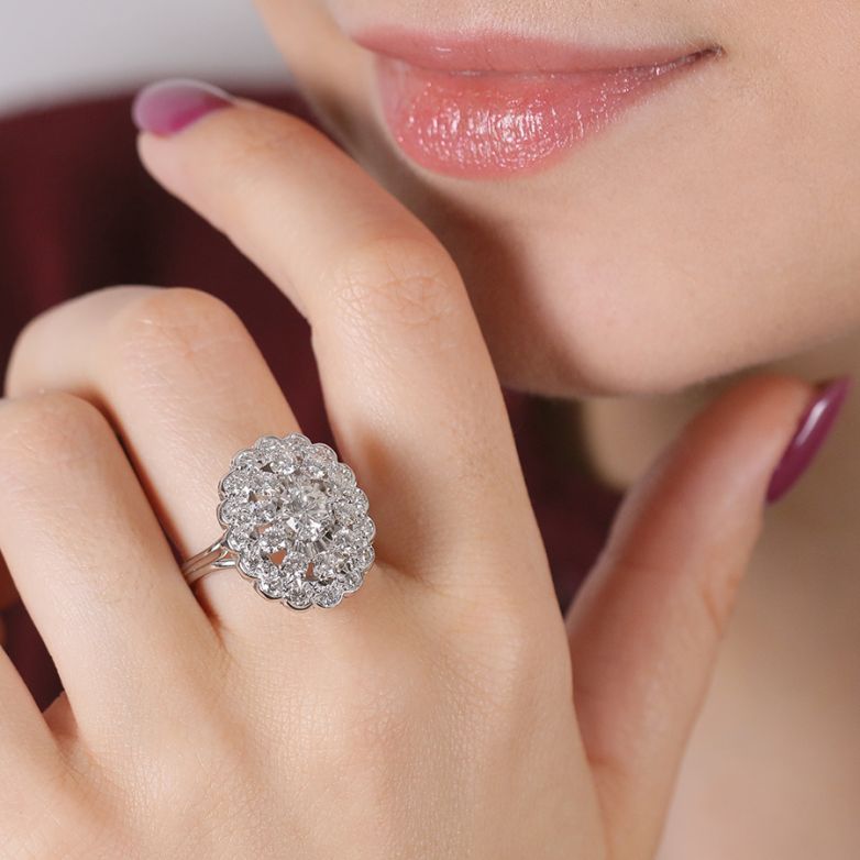 Vintage diamond ring, 1.68...