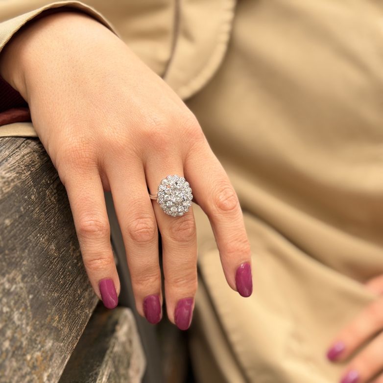 Vintage diamond ring, 1.68...