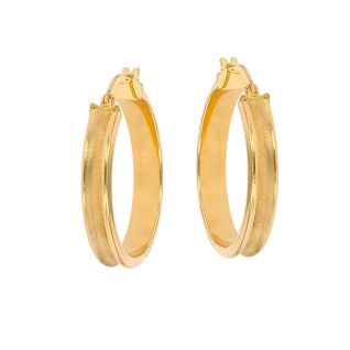 Yellow Gold Hoop Earrings,...