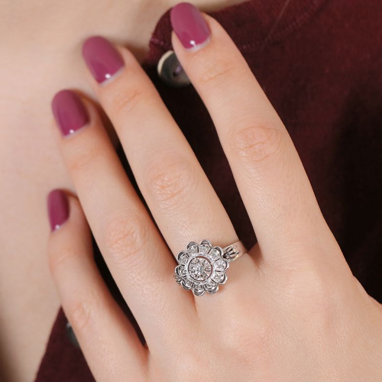 Vintage diamond ring, 0.32...