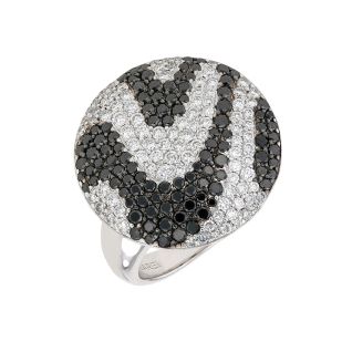 Black & White Diamond Ring,...