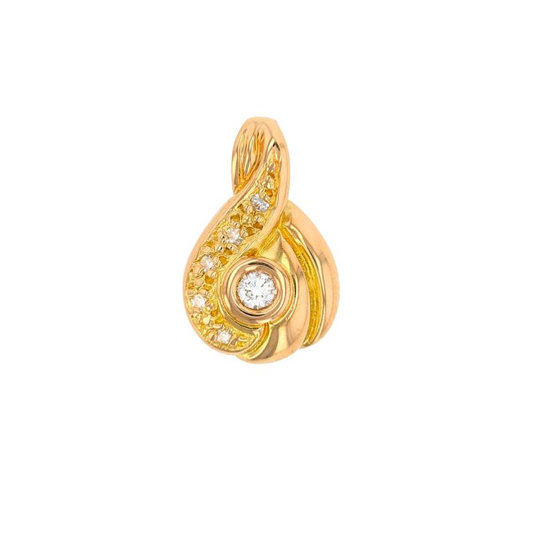 0.11-carat diamond pendant,...