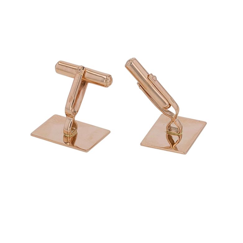 Yellow gold cufflinks, 6.81 g
