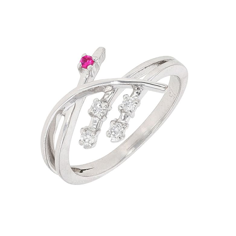 0.02-carat ruby and...