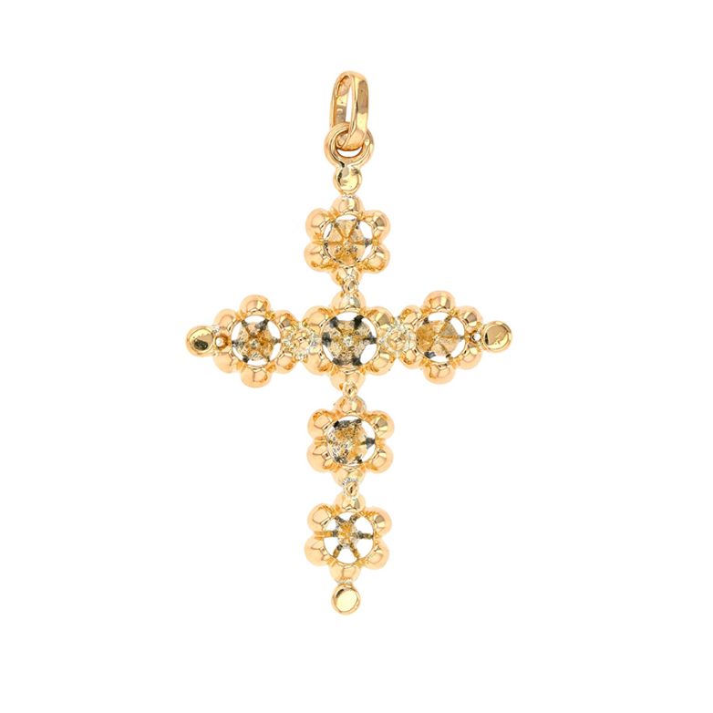 Antique pink diamond cross...