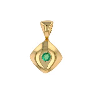 0.10-carat emerald pendant,...