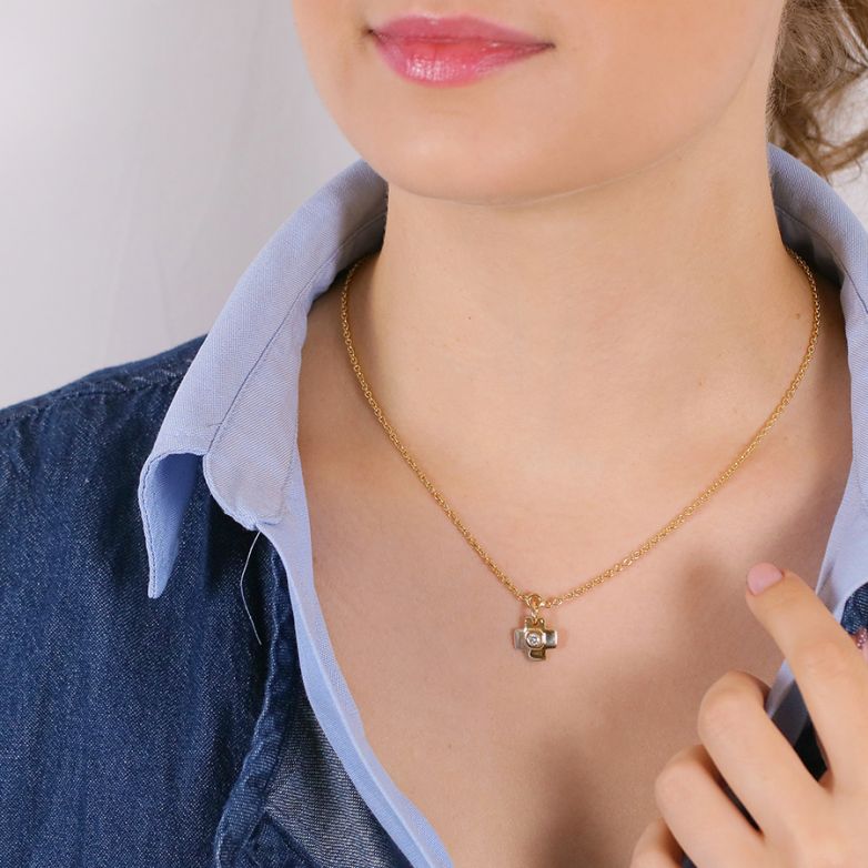 0.10-carat diamond necklace...