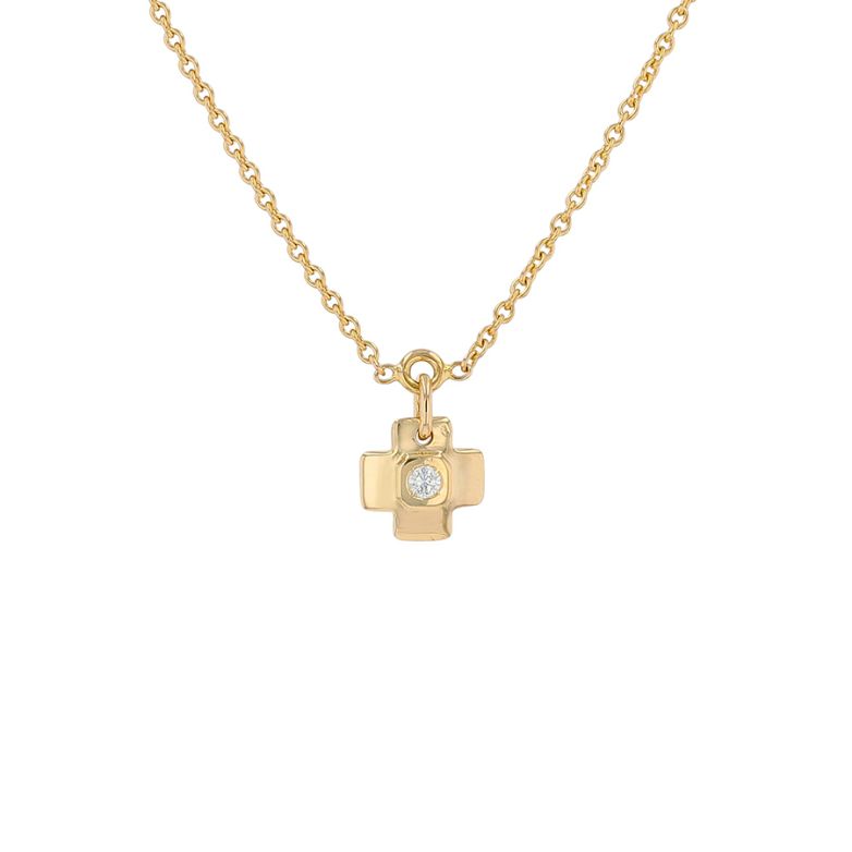 0.10-carat diamond necklace...