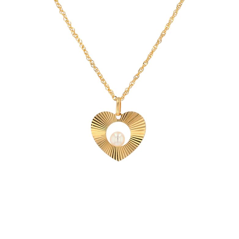 Yellow Gold Heart-Shaped...