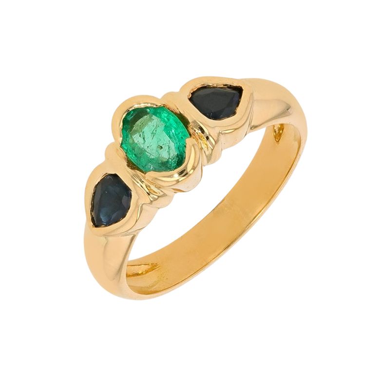 0.38-carat emerald and...