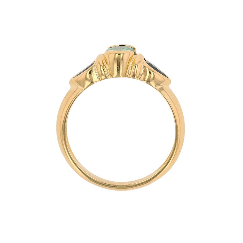 0.38-carat emerald and...