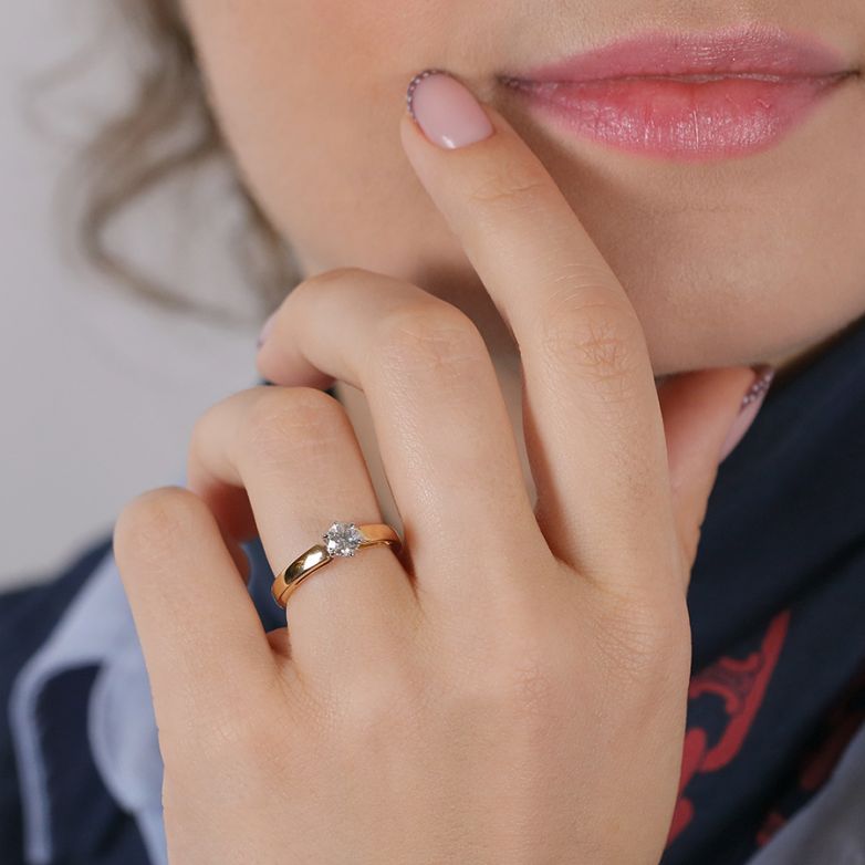 0.35-carat diamond...