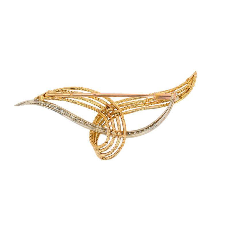 Vintage diamond brooch,...