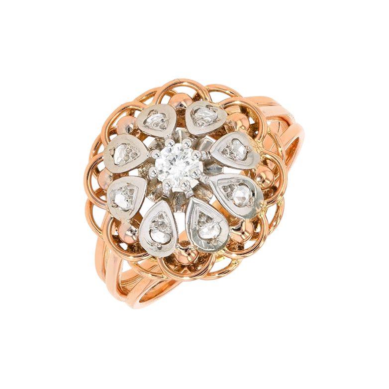 Vintage diamond ring, 0.15...
