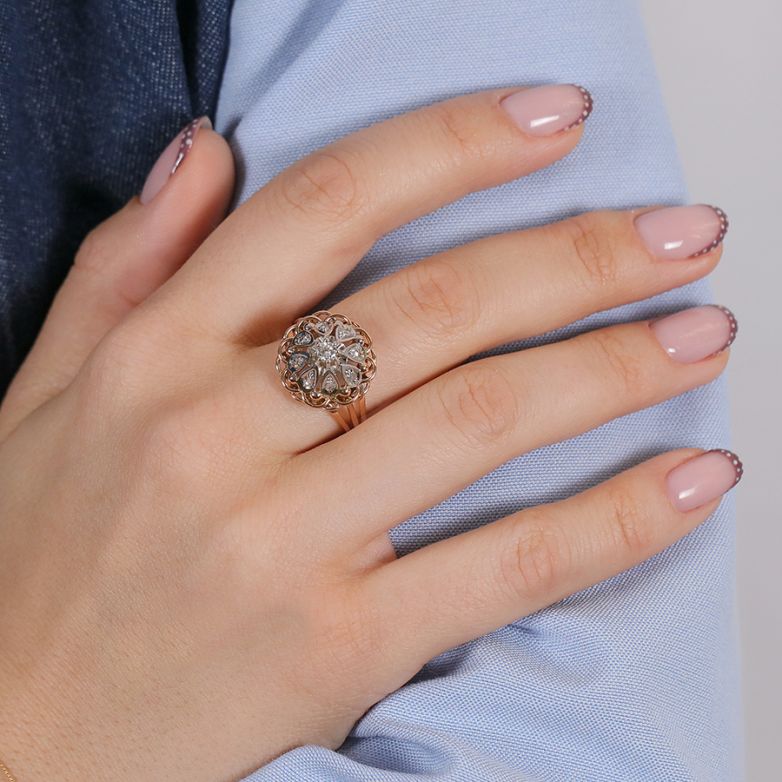 Vintage diamond ring, 0.15...