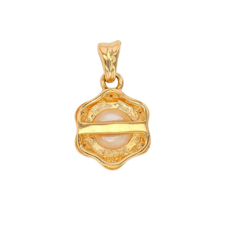 Pearl and diamond pendant,...