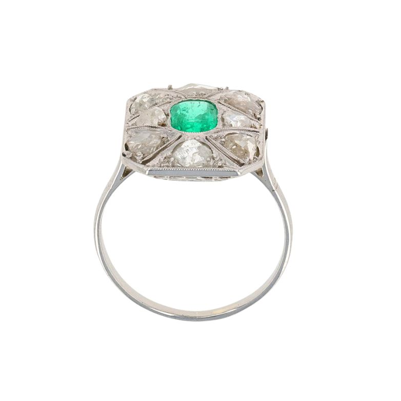 Bague vintage émeraude 0.52...