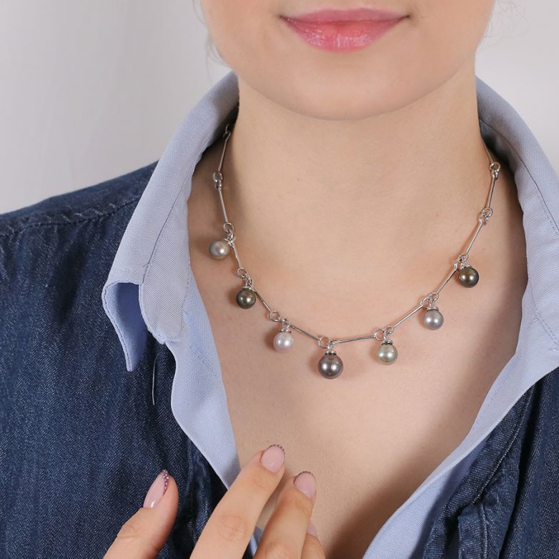 White Gold Tahitian Pearl...